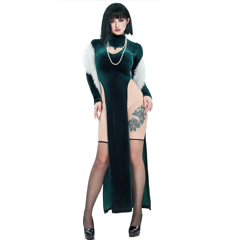 Sexy Velet Furry Cape Dress Wi - Anime Cosplay One Punch Man ulasan dan harga