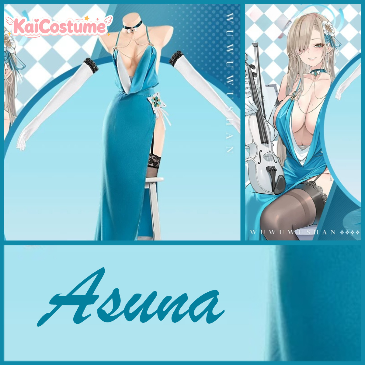 Blue Archive Asuna Evening Gow - Anime Cosplay Photo ulasan dan harga