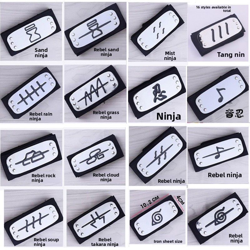 Ninja anime cosplay headband w - Naruto Headband Metal ulasan dan harga