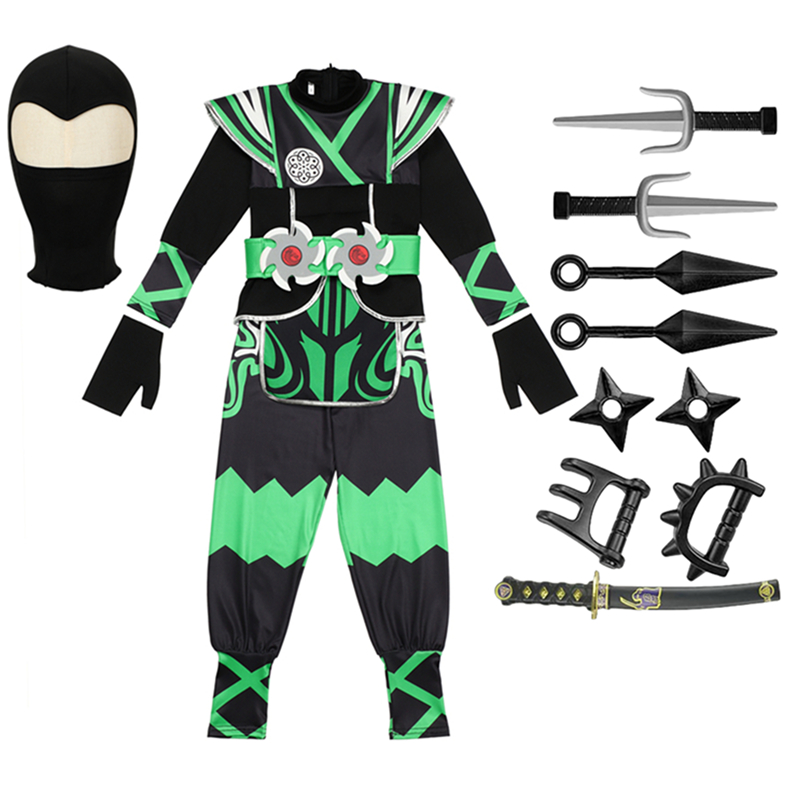 Green Ninja Costume for Kids w - Anime Cosplay Boy ulasan dan harga