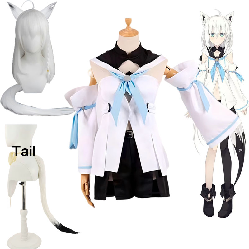 Vtuber Shirakami Fubuki Cospla - Anime Cosplay Meme ulasan dan harga